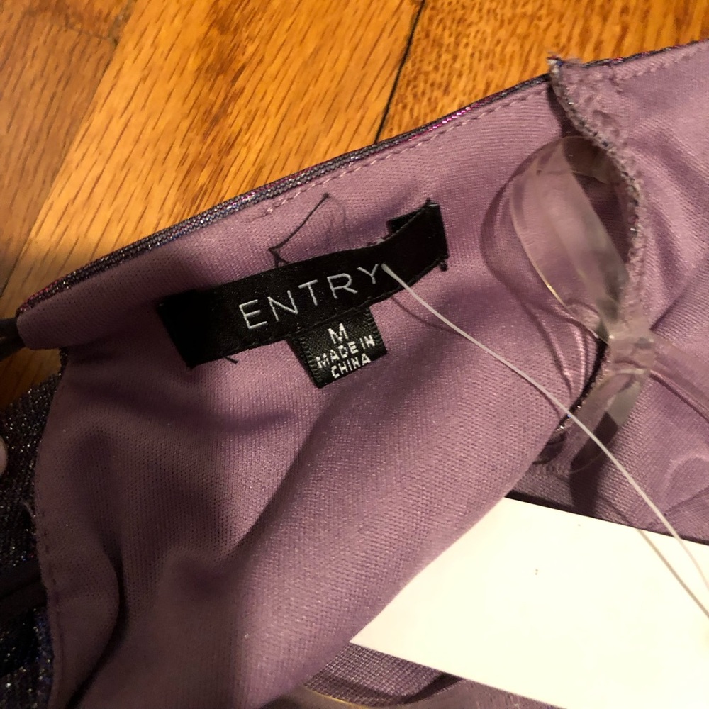 NWT Entry Purple Shimmer Dress - Picture 10 of 12